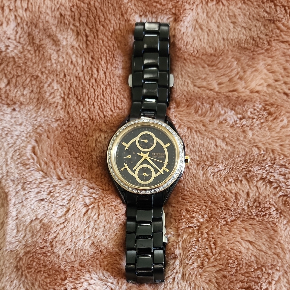 Citizen Black and Gold Timepiece
